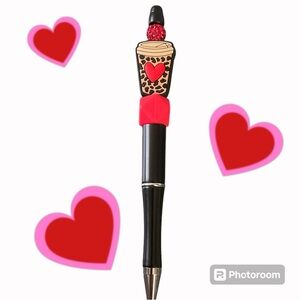 BEADED PEN - Cheetah Coffee